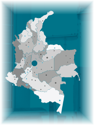 Mapa de cobertura de Ecodaire en Colombia